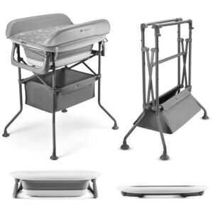Baignoire avec table à langer Kinderkraft Bubbly Grey