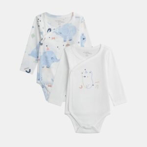 Lot de bodies naissance bébé DPAM motif ours