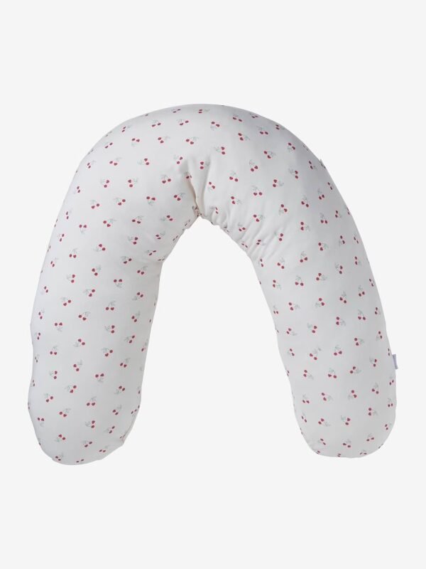 Coussin d'allaitement bio Cherry Vertbaudet Coussin d'allaitement bio Cherry Vertbaudet à imprimé cerises