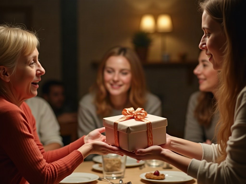 Boîte surprise pour annoncer sa grossesse à la famille lors d'un repas