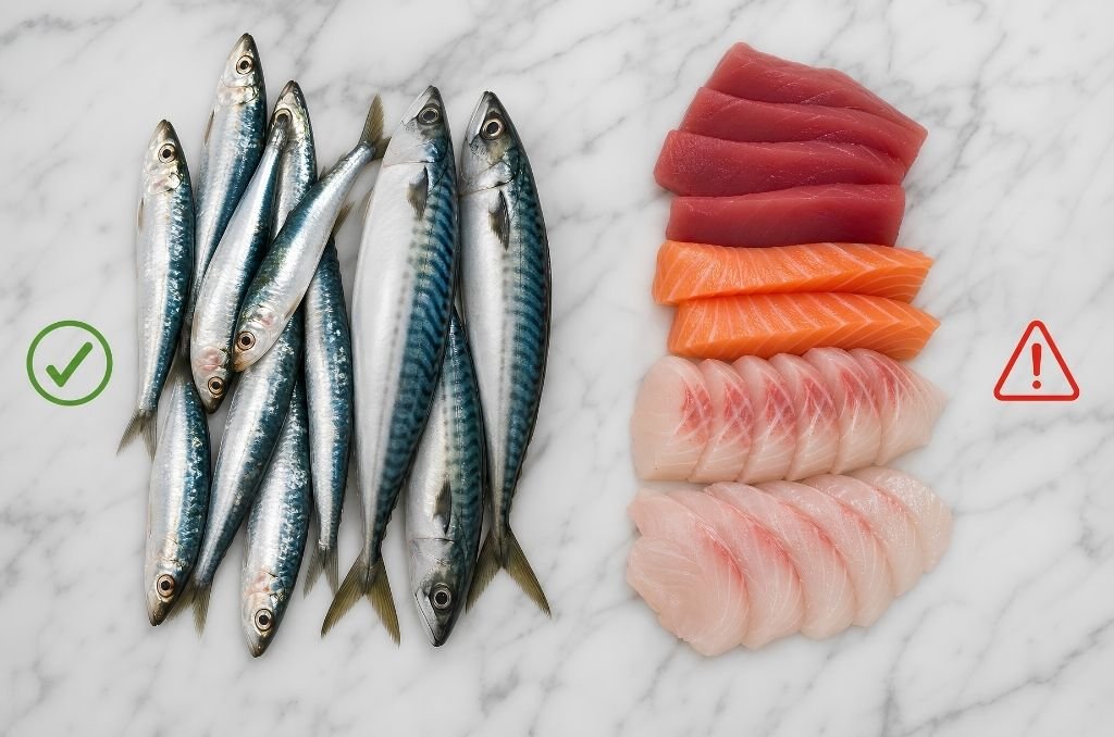 Comparatif poissons enceinte : sardines et maquereau sur glace autorisés, sashimi de thon et saumon cru à éviter