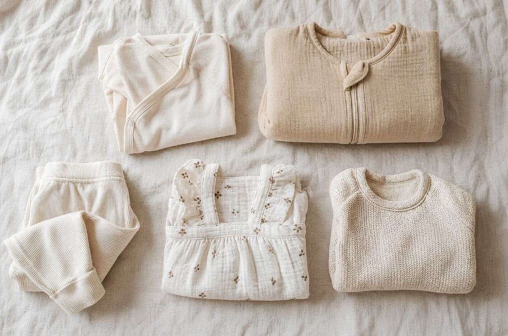 Sélection de vêtements bébé seconde main de qualité pour offrir à la naissance
