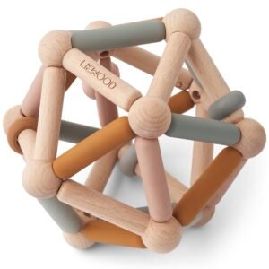 Balle de préhension 2 en 1 Annemette Liewood en bois et silicone