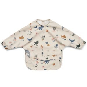Bavoir à manches Merle Sea Creature Liewood imperméable
