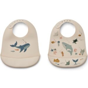 Lot de 2 bavoirs en silicone Tilda Sea Creature Liewood