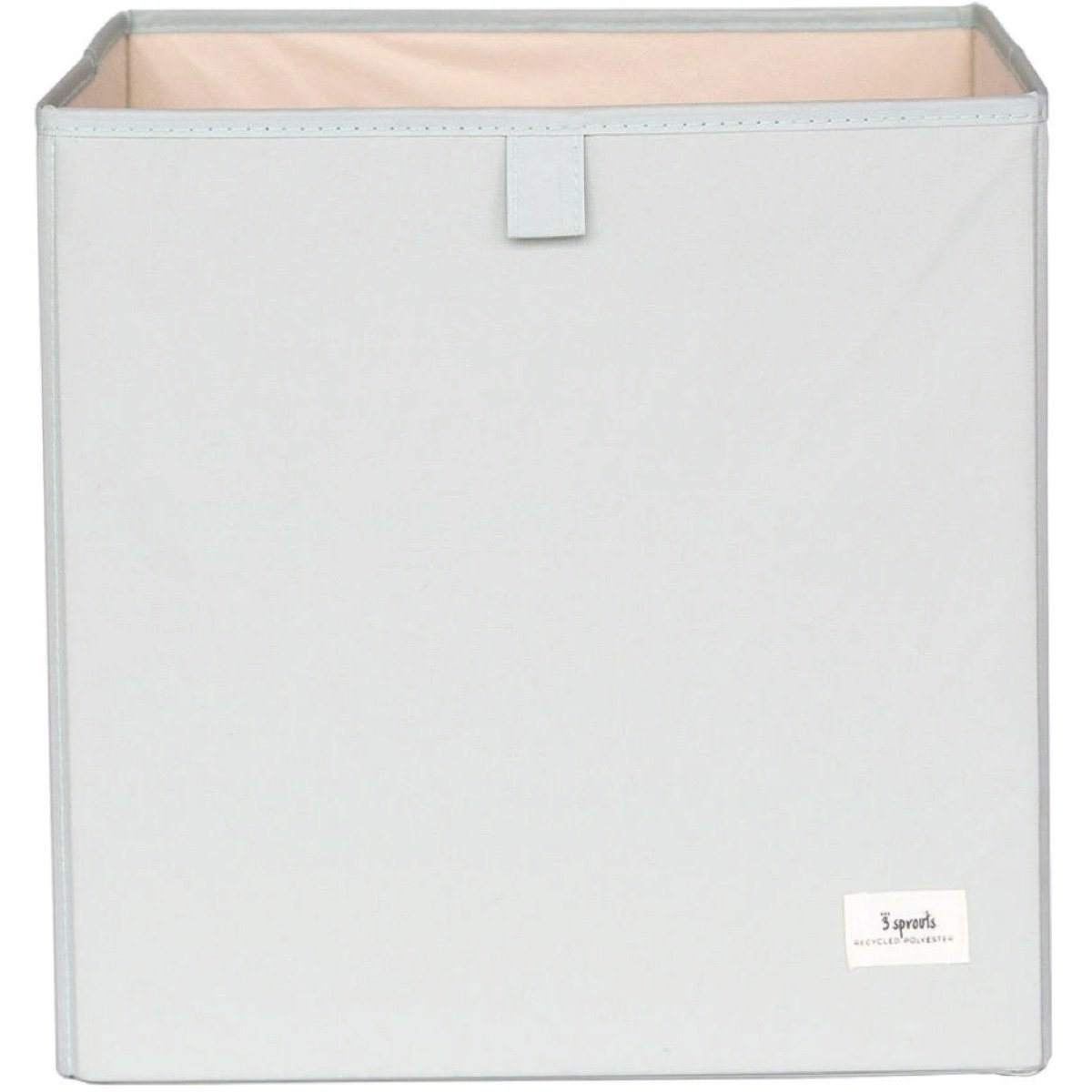 Cube de rangement en tissu recyclé vert d'eau pour ranger les jouets de bébé