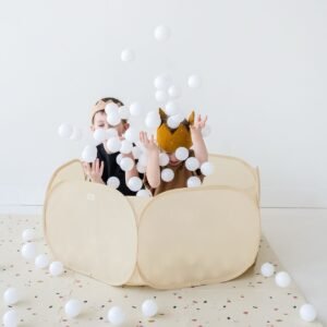 Piscine à balles beige pliable pour enfant