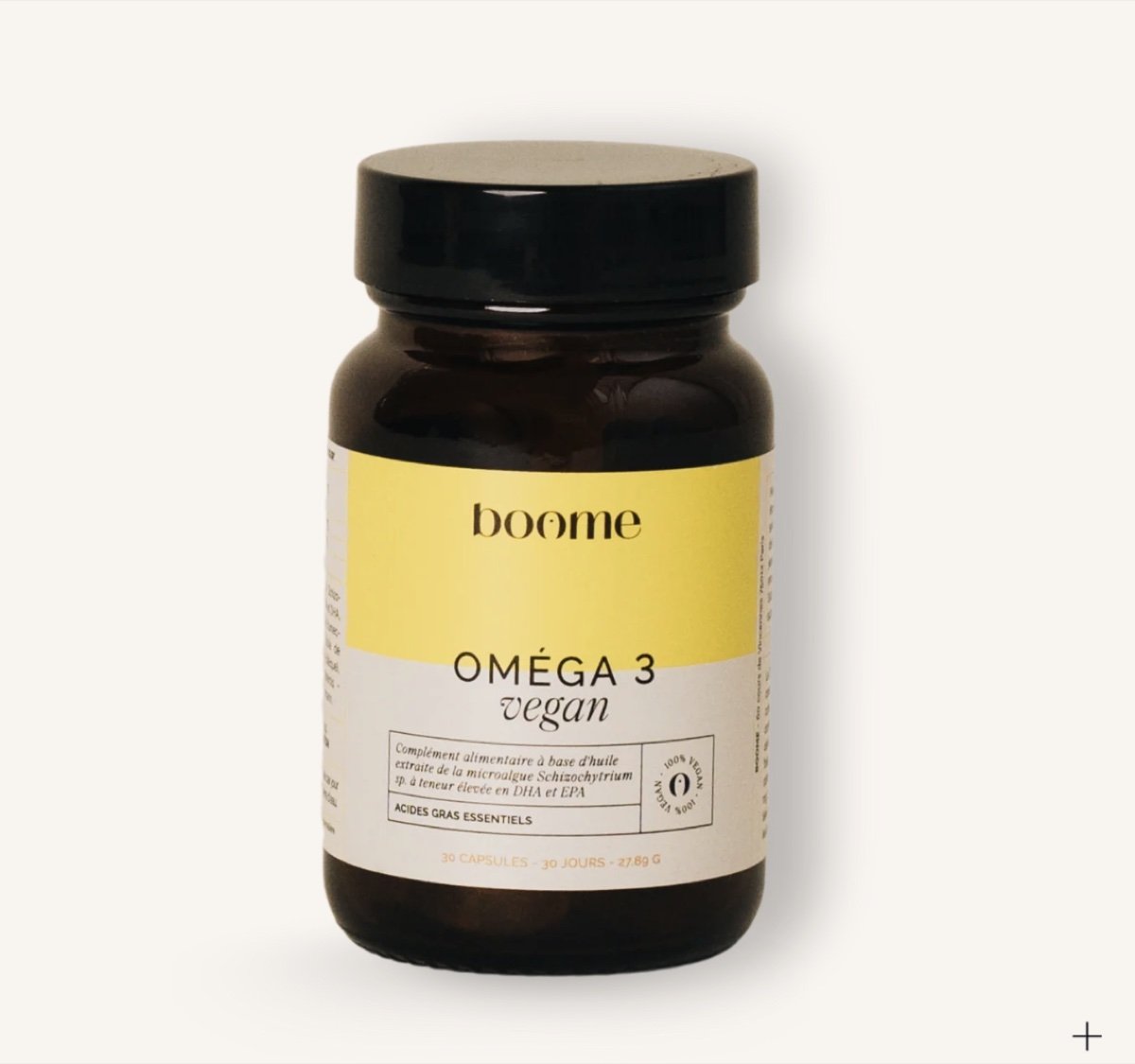 Oméga 3 Vegan Boome, complément alimentaire micro-algues DHA EPA