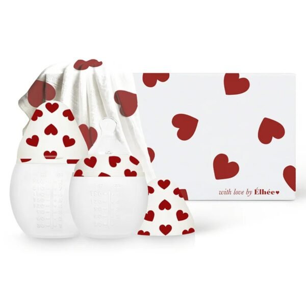 Coffret 2 biberons BibRond et lange Elhée Full of Love