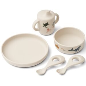 Coffret repas Ryle Sea Creature Liewood 5 pièces en silicone
