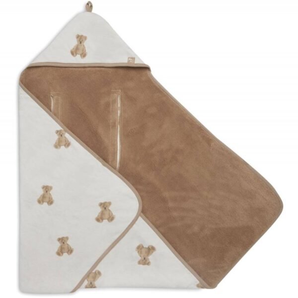 couverture-envelop-jollein-vertbaudet Couverture nomade enveloppante Teddy Bear Jollein pour siège auto, blanc et marron clair