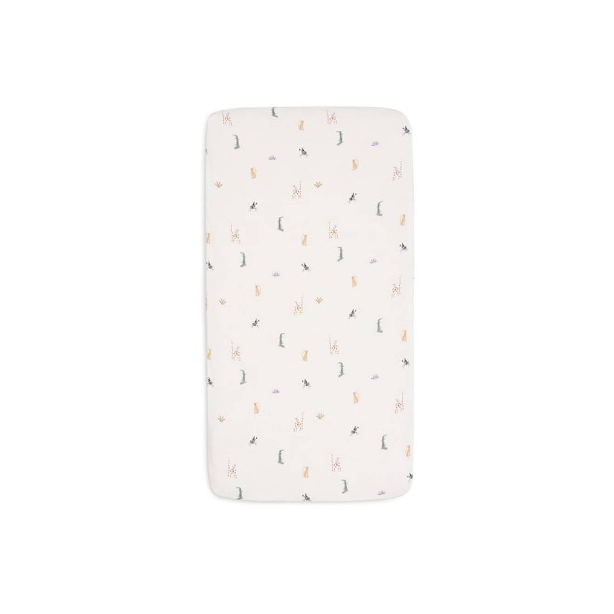 Drap housse jersey en coton vert Jollein pour lit bébé