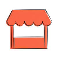 Icône boutique dessinée à la main