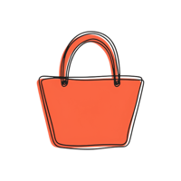 Icône panier dessinée à la main