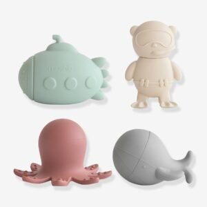 Set de 4 jouets de bain Sealife Mushie en silicone