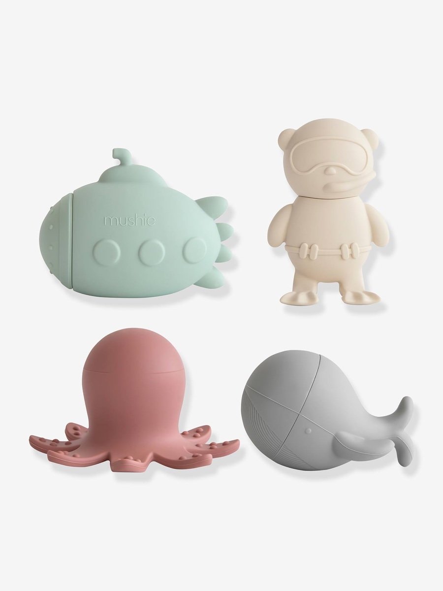 Set de 4 jouets de bain Sealife Mushie en silicone