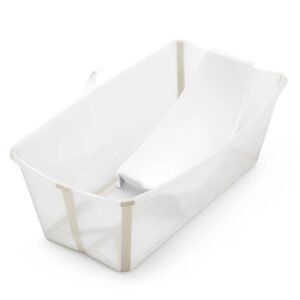 Baignoire pliable Stokke Flexi Bath beige sable avec transat de bain