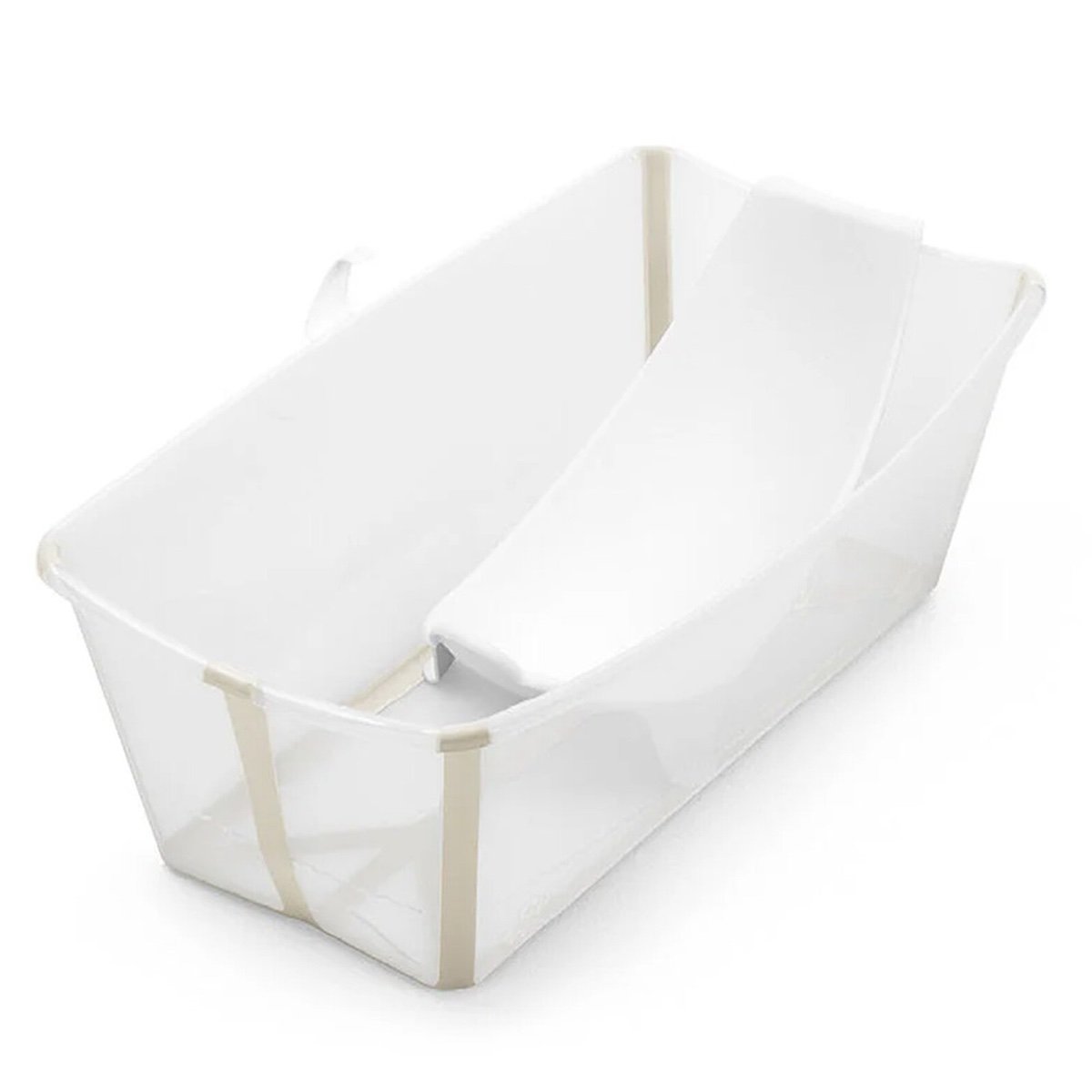 Baignoire pliable Stokke Flexi Bath beige sable avec transat de bain