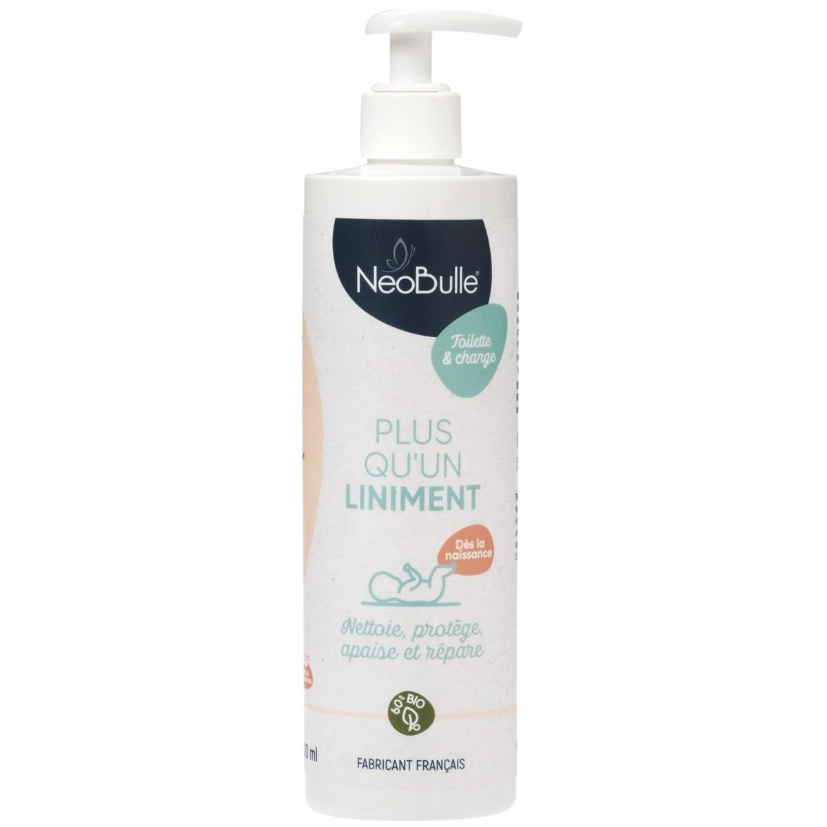 Liniment NéoBulle flacon pompe 400ml, formule 4 en 1 pour le change