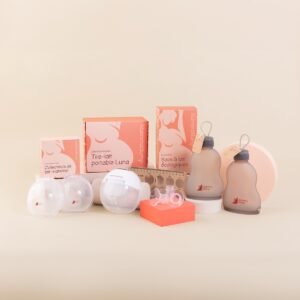 Coffret essentiel allaitement MammaBump, tire-lait Luna et collecteurs de lait