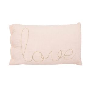 Coussin Rectangulaire en Gaze de Coton Love Rose : 3 Raisons Indispensables
