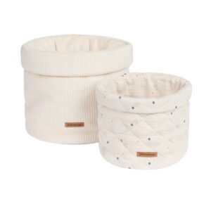 orc-paniersrangement Lot de 2 paniers de rangement bébé Bande de Rêveurs, coloris écru