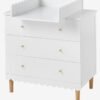 Plan à langer Feston Vertbaudet posé sur une commode Vertbaudet à 3 tiroirs