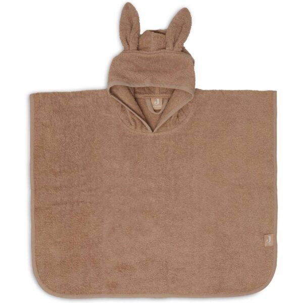 poncho-bain-jollein-vertbaudet Poncho de bain éponge coton Jollein marron clair avec capuche