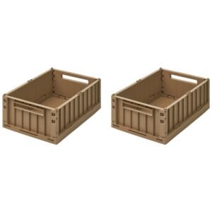 Lot de 2 bacs de rangement empilables Weston Liewood pour chambre de bébé