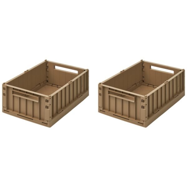 LW14677-3070 (2) - 1 Lot de 2 bacs de rangement empilables Weston Liewood pour chambre de bébé