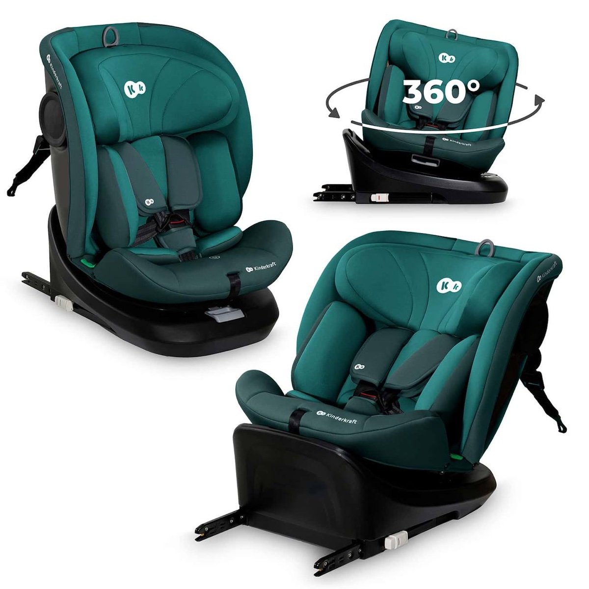 Siège auto I-GROW i-Size pivotant 360 Kinderkraft, vert