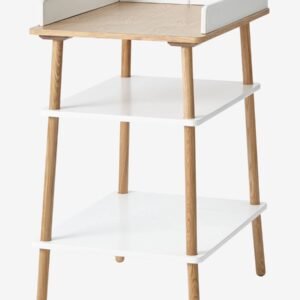 Table à langer Ligne Confetti blanc et bois Vertbaudet