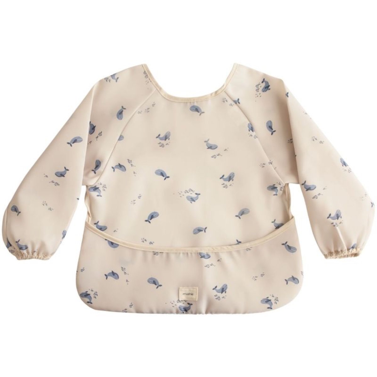 Tablier à manches longues imperméable Mushie pour la diversification alimentaire de bébé