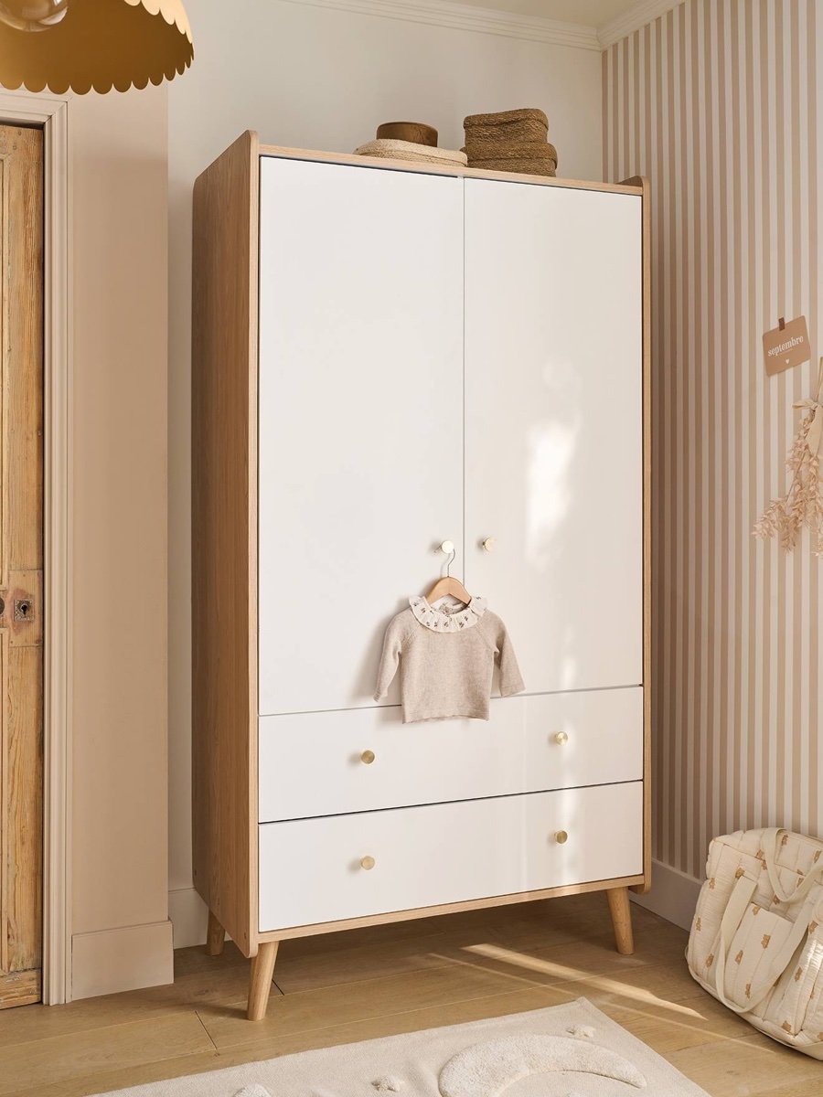 Armoire 2 portes Moonlight blanche Vertbaudet