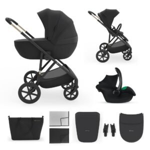 Poussette 3-en-1 PRIME 3 Kinderkraft noire avec siège auto Mink Pro 2 inclus