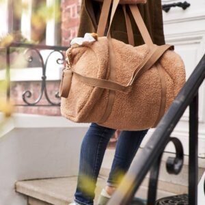 Sac à langer Baby Roll en peluche beige Vertbaudet