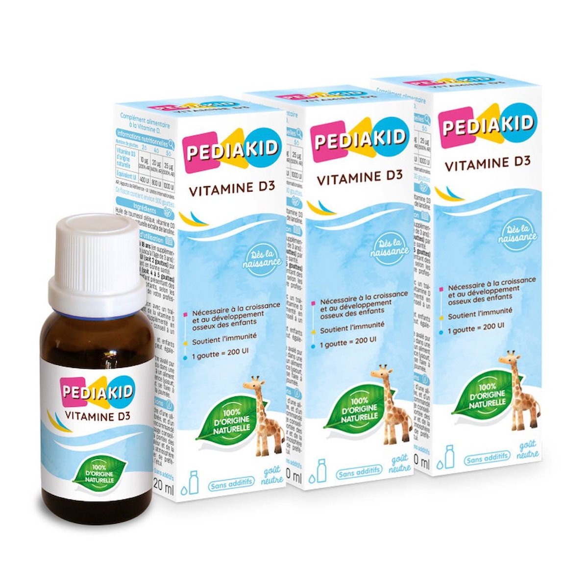Vitamine D3 Pediakid Bébé 20ml x3 : 3 Raisons Indispensables