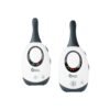Écoute-bébé Babymoov Simply Care, émetteur et récepteur Écoute-bébé Babymoov Simply Care : les deux unités blanches et gris foncé, avec antenne, sur fond blanc