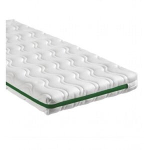 Matelas bébé Kadolis Aloe R 70x140 cm, housse blanche matelassée avec fermeture verte Matelas bébé Kadolis Aloe R 70x140 cm, housse blanche matelassée avec fermeture verte