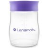 Pot de conservation Lansinoh fermé Pot de conservation du lait maternel Lansinoh fermé par son couvercle violet, gradué jusqu'à 160 ml