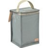 Sac isotherme Béaba vert sauge Sac isotherme Béaba vert sauge de 4,5 L, vu de trois quarts, avec sa poignée