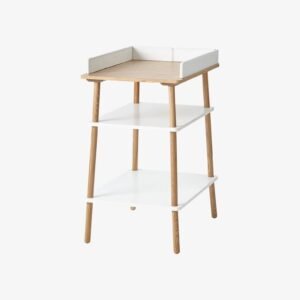 Table à langer Ligne Confetti blanc et bois Vertbaudet