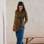 Tee-shirt Long à Noeud Grossesse et Allaitement Vertbaudet