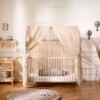 Toile de lit cabane en tulle beige Mon Lit Cabane, vue d'ensemble Toile de lit cabane en tulle beige Mon Lit Cabane, vue d'ensemble